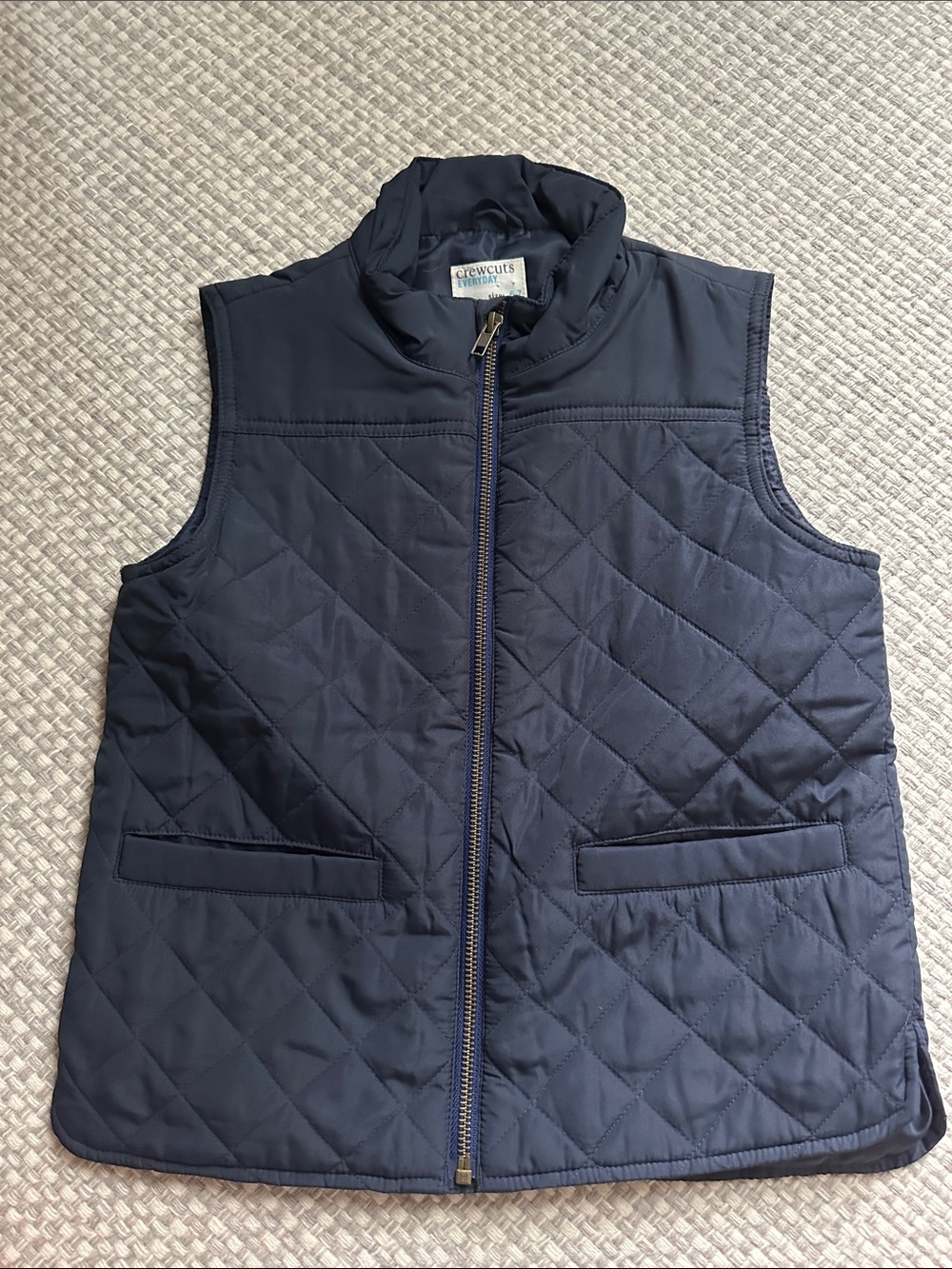 J. Crew Navy Quilted Sleeveless Vest